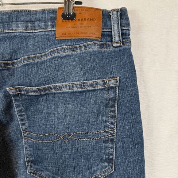 Lucky Brand 410 Athletic Slim Medium Whisker Wash Stretch Men's Size 36 x 30 - Picture 5 of 16